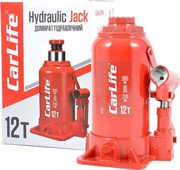 Домкрат бутылочный 12 т 210-395 мм гидравлический CARLIFE (BJ412) CarLife BJ412