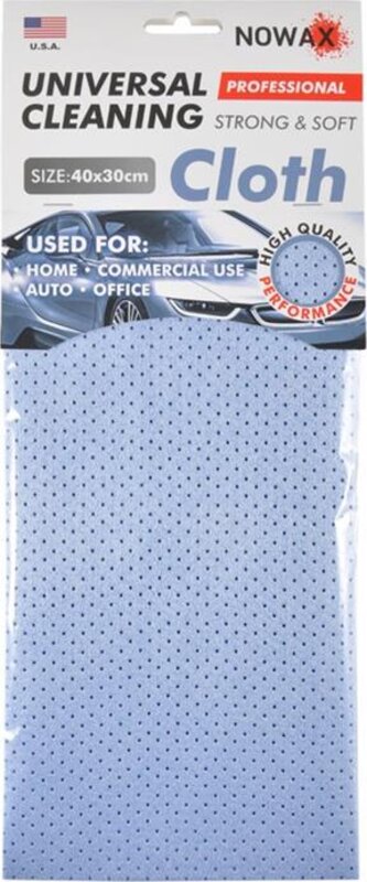 Перфорированная салфетка для мойки авто 40x30 см, синяя Nowax NX62432 - Фото 1