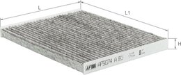 Фильтр салона с активированным углем Alpha Filter AF5074A