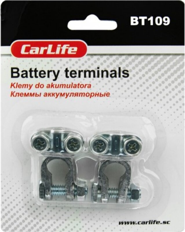 CARLIFE Клеми акумуляторні , свинець, (2шт) тонкая BT109 - Фото 1