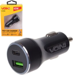 Автомобільний зарядний пристрій VOIN 45W, 12/24V Vitol C-45205Q
