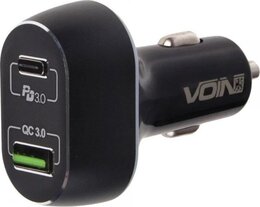 Автомобільний зарядний пристрій VOIN 63W, 12/24V Vitol C-63202Q