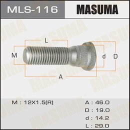 Шпилька колеса Toyota () Masuma MLS116