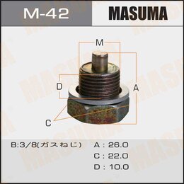 Пробка сливная поддона (с шайбой 3/8) Nissan () MASUMA M42
