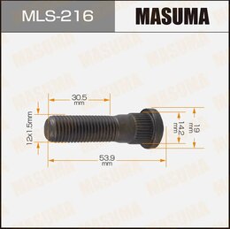 Шпилька колеса заднего Lexus GX 470/ Toyota Land Cruiser Prado (04-) M12x1.5 () Masuma MLS216