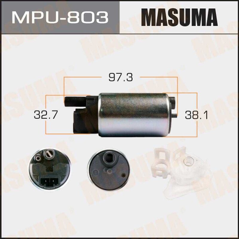 Бензонасос электрический (+сеточка) Honda/ Mazda/ Mitsubishi/ Subaru Masuma MPU803 - Фото 1